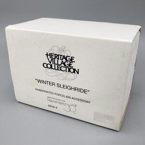 Dept 56 Winter Sleighride Porcelain Accessory Figure Heritage Village 58254 Box